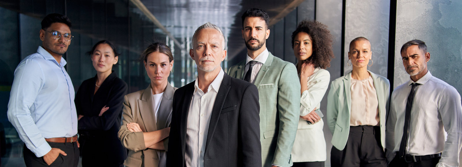 Copy of Kahn and re Professionals looking at the camera